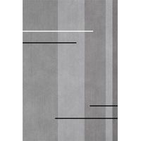 Modern Abstract Low-Pile Rug � Non-Slip & Machine Washable Floor Carpet for Living Room, Bedroom & Hallway � Neutral Short Shag Design VERTICAL RUG 120160CM GREY