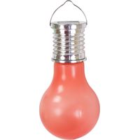 LED Kunststoff Glühbirne Garten-Dekoleuchte Solarlampe Partyleuchte Hängelampe - rot