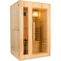 Sauna Vapeur ZEN - 2 posti - 120 x 110 x 190 cm - 100% abete rosso canadese - Pacchetto completo - 3,5 kW / 230V / 415V - 50Hz - Pacchetto completo 3,5kW