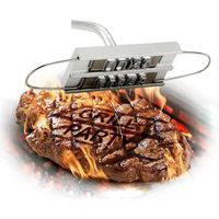 Barbecue Marque Fer avec Lettres interchangeables Tampon à Viande pour Le Grill Personnalisé Un Repasser Accessoires de Poignée en Bois Outil -