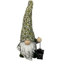 DKD Home Decor Gnome avec lanterne gris 56 cm