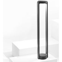 Lampioncino alluminio policarbonato gea led eurus ges452 led h80 lampada terra grigio antracite ip65