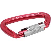 Camnal Outdoor Mountaineering Lock Léger Résistant à la Corrosion Verrou Principal de Type D (Rouge)