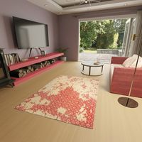 Tapis vintage Comet - Tapis vintage - 300x200cm, Rectangular - 100% Viscose - Tufté main - Rouge