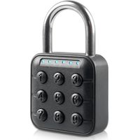 Cadenas à Combinaison 6 Chiffres, Cadenas à Code Electronique avec Serrure Numérique, Cadenas Code Exterieur Etanche, Réinitialisables Cadenas de Sécurité pour Casiers Bagages Bureaux