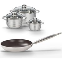 Lot Poêle 24 cm et 3 Faitouts Elo Bistro Line
