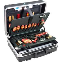 Werkzeugkoffer Base Pockets mit Werkzeugtafel, mit Schloss, schwarz, B&W Koffer
