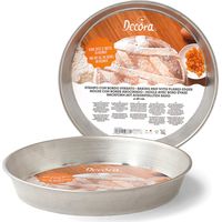 Decora 0060828 Ruoto per Pastiera ø 28 cm, Banda Stagnata, Placcato Stagno, Argento