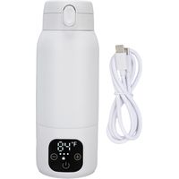 GARRYFIZH Bouilloire électrique de voyage sans fil 500 ml en acier inoxydable 316, port USB, petite bouilloire portable pour café, thé et lait.