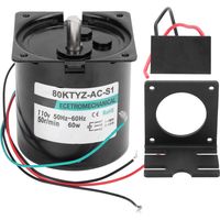 Moteur synchrone AC 60W XD80KTYZ, 50tr/min 110V, couple élevé, faible vitesse, sens horaire/antihoraire avec support de condensateur.