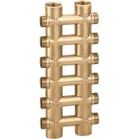 Collecteur coplanaire monobloc en fonte 3/4" sorties 10/+10 Caleffi 356510 3/4" - 10+10