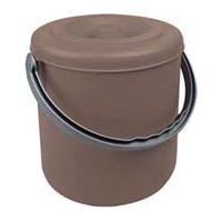 PATTUMIERA TONDA EUREKA TORTORA CON COPERCHIO IN POLIPROPILENE- - cm.30x31h. lt.20 - 3 pezzi STEFANPLAST