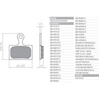 Plaquettes de frein BRENTA BIKE pour VTT/route, semi-métalliques et organiques, compatibles avec Shimano Dura-Ace BR-R9170, Ultegra BR-R8070, XTR BR-M9100, BR-RS805, BR-RS505, BR-RS405, BR-RS305 et Te
