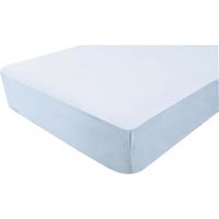 Drap housse imperméable 2 en 1 Bleu ciel 60x120 cm