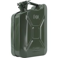 Bidon d'essence de 10 litres (2,6 gallons) en acier inoxydable, à ventilation automatique et avec poignée de transport