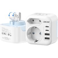 Adaptateur Prise USA Adaptateur Prise Canada Americaine US avec USB C Adaptateur de Voyage Type B Adapter Chargeur