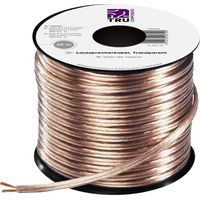 Tru Components – Câble haut-parleur 1564533 2 x 1.5 mm² transparent 30 m – Très flexible pour installations audio – Cuivre nu pour qualité sonore optimale
