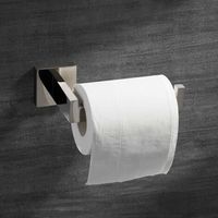NALOOKAMIC Toilettenpapierhalter, WC Edelstahl Klopapierhalter für Küche und Badzimmer Toilette Toilettenpapier Chrom Quadrat