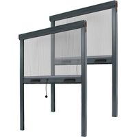 MOUSTIQUAIRE ENROULABLE L 100 X H 160 CM ALU ANTHRACITE – LOT 2 – RECOUPABLE POUR FENÊTRE – POSE FACILE