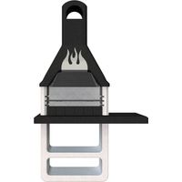 barbecue a legna o carbonella in calcestruzzo sarom fuoco "prometeo" 125x64x215,5 cm