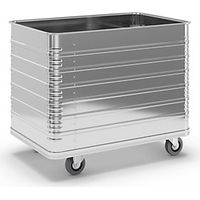 Carro caja de aluminio capacidad 415 l con perfil del borde y