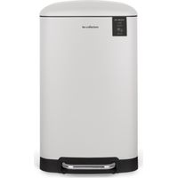 Les Collectors Papelera Acero Inoxidable con pedal N° 828, 40 L, Cubo Interior Extraíble, Elegante Diseño con Acabado Mate, Cierre Silencioso, Blanco