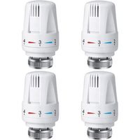 4 PCS Tête Thermostatique Radiateur, Tête Thermostat Radiateur TRV M30 x 1,5, Vanne Thermostatique Radiateur, Vannes de Radiateur de Radiateur pour Système de Chauffage pour Maison et Bureau