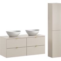 Set di mobili da bagno doppio lavabo Azel cachemire 120cm