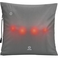 Coussin de massage shiatsu avec chaleur – 4 têtes rotatives – Massage bidirectionnel – Arrêt automatique – Lavable – 40 x 40 cm – Woox