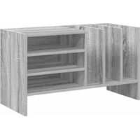vidaXL Record Cabinet Grey Sonoma 78.5 x 35 x 45 cm Engineered Wood
