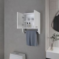 Goodyear armoire de toilette en mélamine avec porte-serviettes