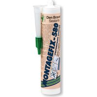 Den Braven – Colle polyuréthane Montagefix 580 transparent 300ml – Prise rapide pour bois, béton, PVC – Résistance -30°C à +80°C – Cartouche non corrosive