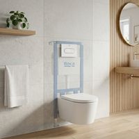 Pack WC con bastidor Roca + WC suspendido sin brida Swiss Aqua Technologies con tapa SoftClose + placa (ROSTBRWR01-IN)