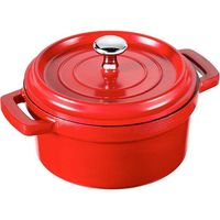 LACOR Kochtopf mit Deckel aus Aluminiumguss, 2,4 Liter - 20 x 8 cm - Farbe Rot