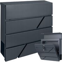 Grande boîte aux lettres pour lettres, journaux, prospectus, format A4, gris anthracite