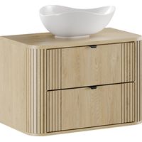 Mobile bagno con lavabo Mila rovere chiaro 80cm