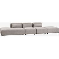 SKLUM Modulares 3-Sitzer-Sofa mit linker Chaiselongue und Hocker Fogler