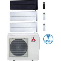 Climatiseur Mitsubishi Kirigamine Style Wifi R32 Noir et Blanc Essai Split Inverter 9000 + 9000 + 18000 BTU avec U.E. MXZ-3F54VF NOUVELLE Classe A+++/A++