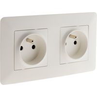 Lot de 10 - Prise 16A Blanc Double - Artezo - Zenitech