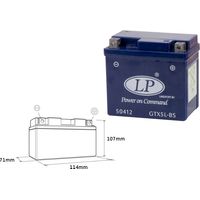 Batteria al gel Landport GTX5-3 12V 4.5Ah senza manutenzione - Modello LTX5-3