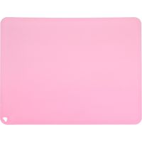 Tapis de table en silicone étanche antidérapant, coussin isolant thermique 41x31x1cm rose foncé pour écoliers