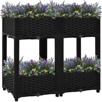 Lit surélevé-Jardinière surélevée-Bac de jardin surélevé 80x40x71 cm Polypropylène 554506