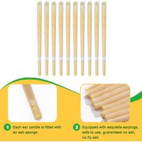 Bougie D'oreille, Bougie en Cire Auriculaire, Bougies Auriculaires en Cire d’Abeille Naturelle, avec Disques de Protection de Sécurité, pour Détendez-vous et Enlever le Cérumen (42)