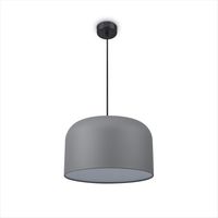 Paco Home Lampes LED Suspension Lampadaire Plafonnier Déco Salon Liseuse Bureau E27 Noir, Lampe à suspension - Gris