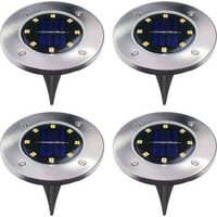 ALLIANDIS Lampe Solaire - Projecte - 4PCS - LED - Étanche IP65 - Jardin Extérieur