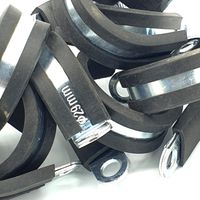 10pcs x 29mm câble p-clips revêtus de caoutchouc tuyau en acier p colliers