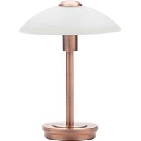 Litecraft Table Lamp Touch Sensitive Base With Alabaster Shade - Antique Copper