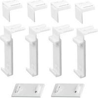 Vierteiliges Zubehörset für Rollos, Rollo-Montagehalterung, kein Bohren erforderlich, Verstellbereich 1,6-2,2 cm, geeignet für Rollos und Verdunkelungsvorhänge.