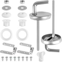 2 Fixation Cuvette Charniere WC Universel, Charniere Abattant, kit de Fixation Abattant WC Universel Acier pour Fixer SièGes, Accessoires en Caoutchouc pour Sièges de Toilette en Plastique Duroplast