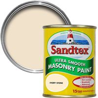 Sandtex 15 Year Microseal Smooth Masonry - Ivory Stone - 150ml